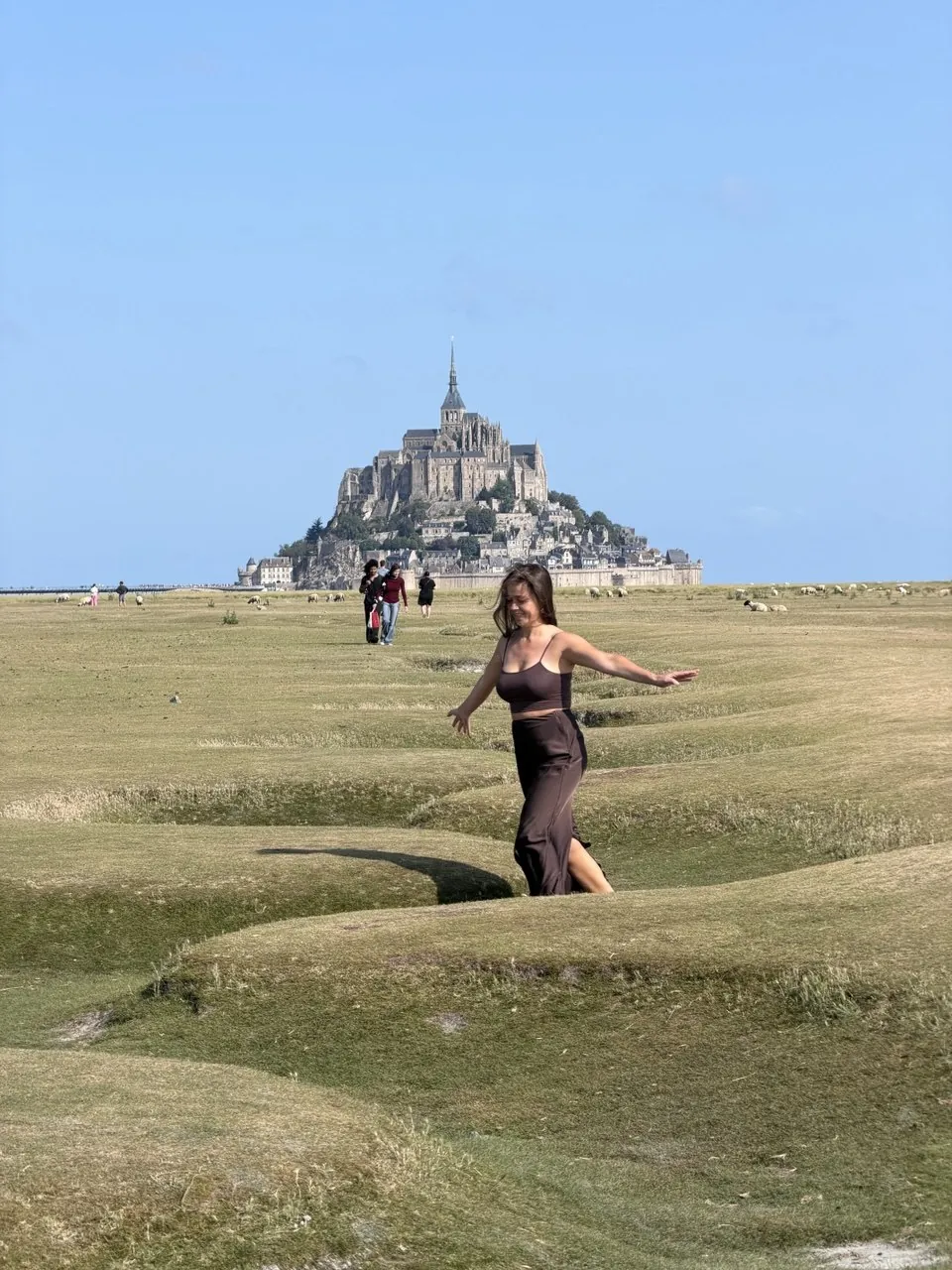 A guest enjoying the landscape near Mont Saint-Michel